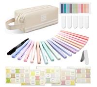 CHARMNAIL Kit de Estudio de la Biblia con Estuche, 12 Marcadores y Bolígrafos para Biblia, 275 Etiquetas de Índice, Accesorios de Biblia Regalo para Mujeres