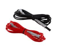 Chauvin Arnoux 2 cables de medición de seguridad 3 m, conector recto/ángulo, rojo+sw