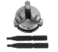 Chavisenty Torno Chuck K01 50 Mini torno autocentrante Chuck 3 mandíbulas herramienta de torno de madera