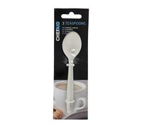 Chef Aid acero inoxidable cucharillas y tenedores de postre, 3 unidades, plateado