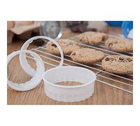 Chef Aid Set of 6 Pastry Cutters Pastry Cookie Cutters Round and Square Crinkle Cut New