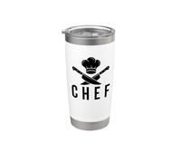 Chef Divertido Restaurante Cocinero Cocinar Amante Cuchillo Vaso térmico de acero inoxidable de doble pared