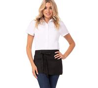 Chef obras 3-Pocket delantal cintura, 30,48 cm de largo por ancho de 23 pulgadas, Poli/algodón, negro, 12-Inch Length by 23-Inch Width