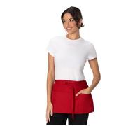 Chef obras 3-Pocket delantal cintura, 30,48 cm de largo por ancho de 23 pulgadas, Poli/algodón, rosso, 12-Inch Length by 23-Inch Width
