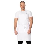 Chef obras A923 ajustable babero Delantal, color blanco