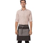 Chef obras aw044-blk-0 Bronx mitad Bistro delantal, negro