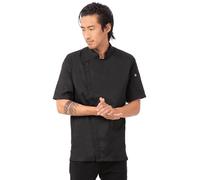 Chef obras b472-xxl Springfield cremallera Unisex chaqueta de cocinero, 2 x -Large, Negro