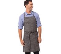 Chef obras Crosshatch babero Delantal, ABXX052-BSL-0