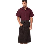 Chef obras Crosshatch babero Delantal, ALWXX022-BBG-0