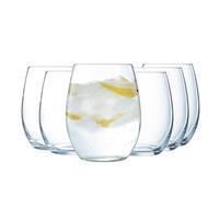 Chef&Sommelier - 6 vasos, 35 e sonoro superior - modernos y elegantes, para agua y gaseosa - Colección Primary - Muy resistentes - Transparencia absoluta