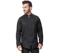 Chef Works Abrigo de chef Nepal para hombre, Negro -, Small