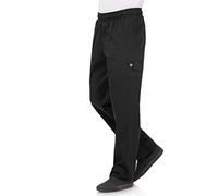 Chef Works B222-S Pantalones Tipo Cargo de Ajuste Delgado, pequeños, Color Negro