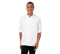 Chef Works Chamarra de Chef Hartford para Hombre, XS, Blanco
