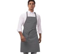 Chef Works Colour by B192 - Delantal ajustable con babero, color gris