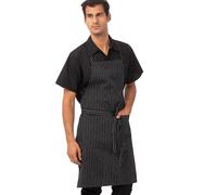 Chef Works Delantal con peto, Rayado, Talla única