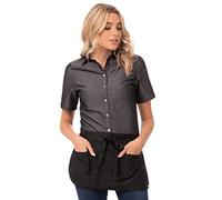 Chef Works Delantal reversible unisex para camarera, Negro -, talla única