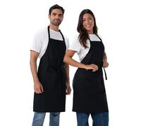Chef Works Delantal unisex de carnicero, negro, paquete de 2, talla única