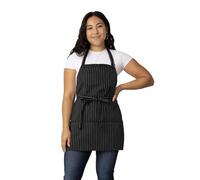 Chef Works Delantal unisex de tres bolsillos, a rayas, talla única