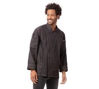 Chef Works Gramercy Denim Chef Abrigo, Negro, XL