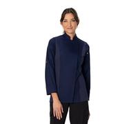 Chef Works Hartford Chef Coat Abrigo, Marino, XL para Mujer