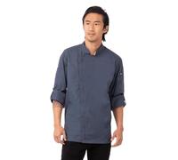 Chef Works Hartford Coat chaquetillas de Chef, Azul, M para Hombre