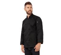 Chef Works Men's Bowden Chef Coat, Black, Large