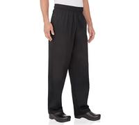 Chef Works Pantalones de Chef Holgados Esenciales para Hombre, Negro, 4X-Large