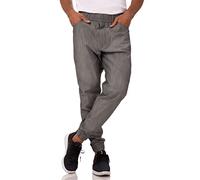 Chef Works Pantalones de Chef Jogger 257 para Hombre, Negro y Blanco (Black & White Stripe), Medium