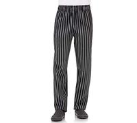 Chef Works Pantalones Easyfit A940-XXL, a Rayas, 2XL, Negro/Blanco