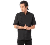 Chef Works Springfield Chef Coat Chaqueta, Negro, XXXXL para Hombre