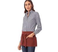 Chef Works Unisex Uptown Waist Apron, Red Navy, One Size