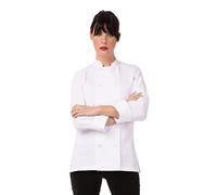 Chef Works WCCW Le Mans - Abrigo básico de chef, color blanco, talla 2XL, blanco, XL
