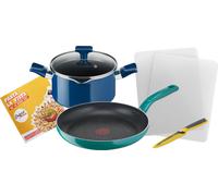 Chefclub de Tefal, juego de cocina "Pasta La Vista" | G804S4 | Incluye: sartén de 28 cm, olla de 20 cm, cuchillo universal, tabla de cortar y libro de recetas con deliciosas recetas