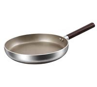 Cheffinger, sartén antiadherente de 28 cm, apta para inducción, con mango de aspecto madera, color plateado