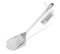Chefkoch Espátula ranurada Dar la Vuelta a los Alimentos, Acero Inoxidable con Aspecto Mate - Espátula Apta para lavavajillas