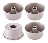 CHEFMADE Juego de sartenes para Comida Mini Angel, 4 Uds de 3,5 Pulgadas Antiadherente de Gasa para Hornear para Horno y horneado instantáneo (Oro champán)