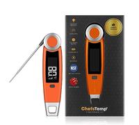 ChefsTemp Finaltouch X10 - Termómetro de carne de lectura instantánea de 1 segundo, selecciones de influencer, termómetro digital profesional para cocina, cocina, cocina, parrilla, barbacoa, ahumador