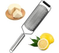 CHEFZOCO Rallador de Acero Inoxidable cocina, Rallador plano, Rallador de queso, Rallador multiusos, Rallador de cocina, Rallador de verduras, Rallador multiusos, Acero inoxidable, Longitud 30 cm