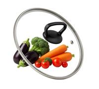 CHEFZOCO Tapa de Cristal para sarten con asa plegable, Tapa de Vidrio Multiusos, tapadera de Cristal para Olla con mango plegable, tapa Cacerola, Resistente Altas temperaturas, Apto para 24 cm