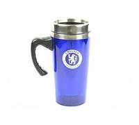 Chelsea FC Oficial - Termo/Taza de viaje (Modelo Único) (Azul/Plata)
