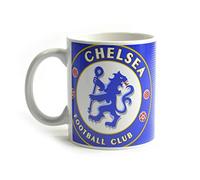 Chelsea FC - Taza diseño halftone (Tamaño Único) (Azul/Blanco)