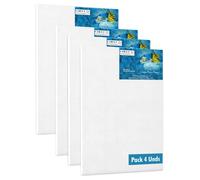 CHELY INTERMARKET MOD560 Lienzos Para Pintar 50x100 CM Pack 4 Unidades Bastidor Madera 16 MM Algodón Blanco Preimprimado Profesional Para Acrílico Óleo Manualidades Bellas Artes Artistas Aficionados