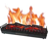 CHEMIN'ARTE Chimenea eléctrica con Efecto Llama Leds, Chimenea Decorativa, con calefacción, bajo Consumo, Inserto de Chimenea, 110x23x24cm