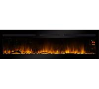 CHEMIN'ARTE Chimenea eléctrica empotrable con calefacción Elysee 3XL 150cm, Efecto de Llama Leds- Chimenea Decorativa de Pared bajo Consumo - Mando a Distancia