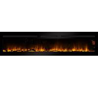 CHEMIN'ARTE Chimenea eléctrica empotrable con calefacción Elysee 5XL 180cm, Efecto de Llama Leds- Chimenea de Pared - Mando a Distancia
