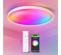 CHENBEN Plafón LED Techo, 24W RGB 3000-6500K, IP44, Compatible con Alexa