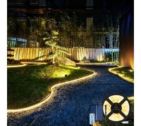 CHENBOOW Tira LED Exterior Solar,Tiras de Luces LED Solares al Aire Libre 5m,Guirnalda de Luces para Jardín,LED Lámparas Solares,con control Remoto,8 modos,para Jardín,Terraza,Balcón,Valla,Pérgola