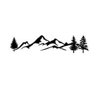 CHENGSE Sticker de Carro, SUV RV Camper Offroad 1 Pieza 100cm Negro/Blanco árbol montaña decoración de Coche Pet Reflectante Bosque Coche Pegatina calcomanía - Negro - 100.8×20.4cm/39.69×8.03inches