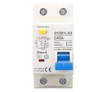 CHEOTIME Disyuntor en miniatura, tipo A Protección contra fugas Disyuntor de montaje en riel DIN 40a 30ma Interruptor de desconexión N unipolar para distribución de energía