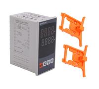 CHEOTIME Kit de controlador de temperatura PID, alto voltaje 100 ACV a 240 ACV, termostato LED de 7 segmentos termostato de salida de relé de control de temperatura programable (BEM-TC4A-14RV)